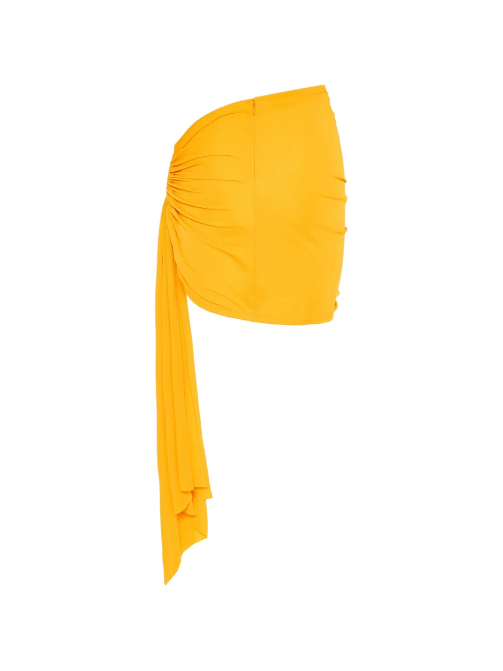 Christopher Esber Arced Palm gedrapeerde mini-rok met ruches Geel