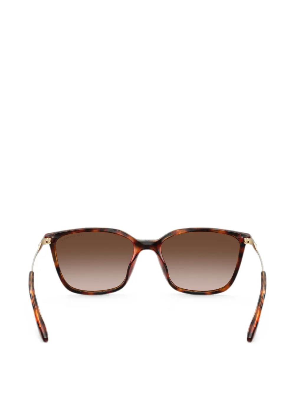 Armani Exchange Zonnebril met vierkant montuur en schildpadschild design Bruin