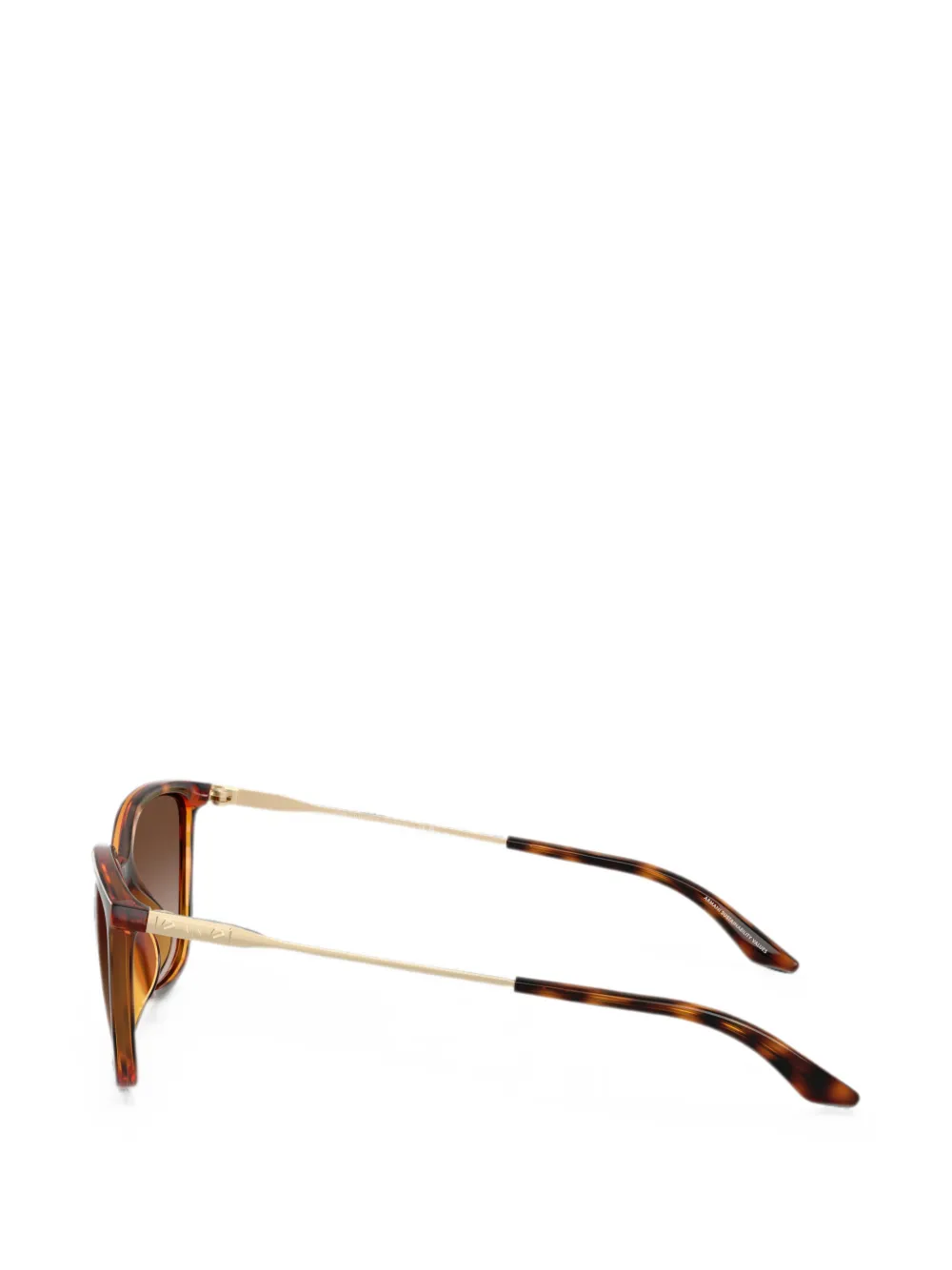 Armani Exchange Zonnebril met vierkant montuur en schildpadschild design Bruin