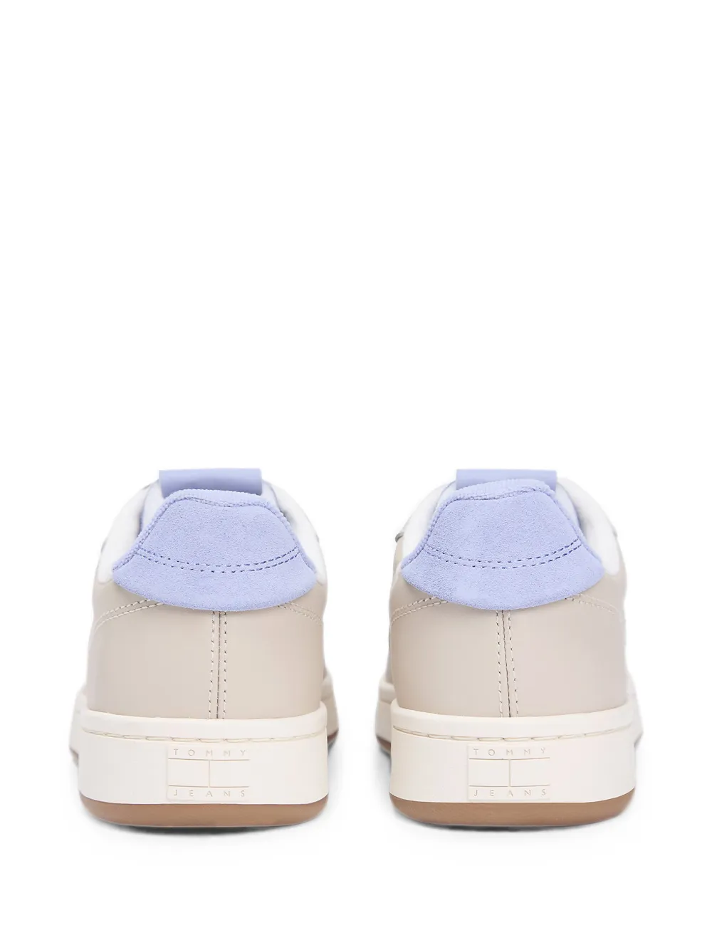 Tommy Hilfiger logo-patch leather sneakers Beige