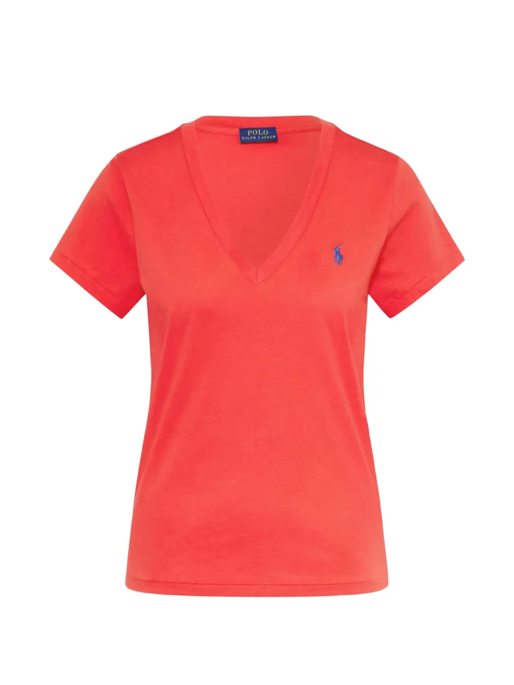 Polo Ralph Lauren logo-embroidered V-neck T-shirt - Rot