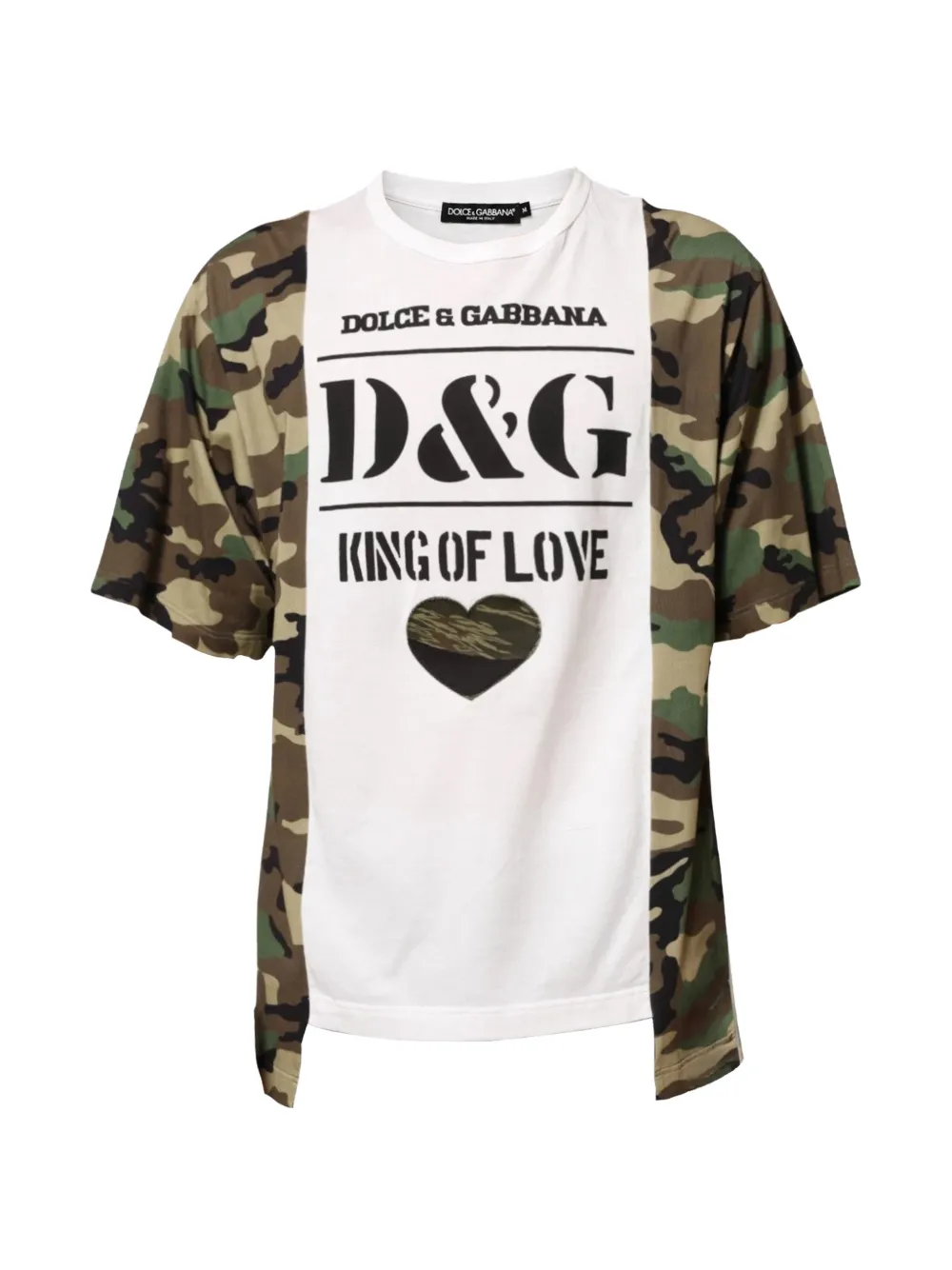 Dolce & Gabbana T-Shirt mit Camouflage-Print - Weiß
