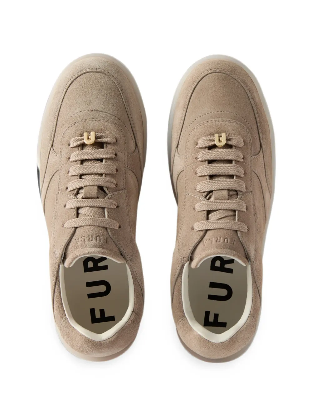 Furla Allegra suede sneakers Beige