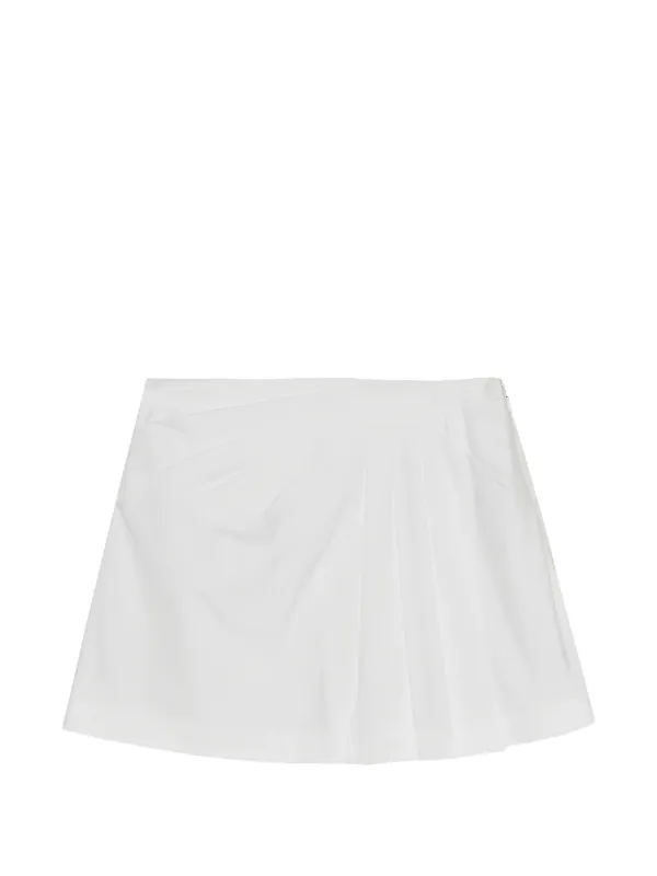 Simkhai Devlin Pleated Mini Skirt in White