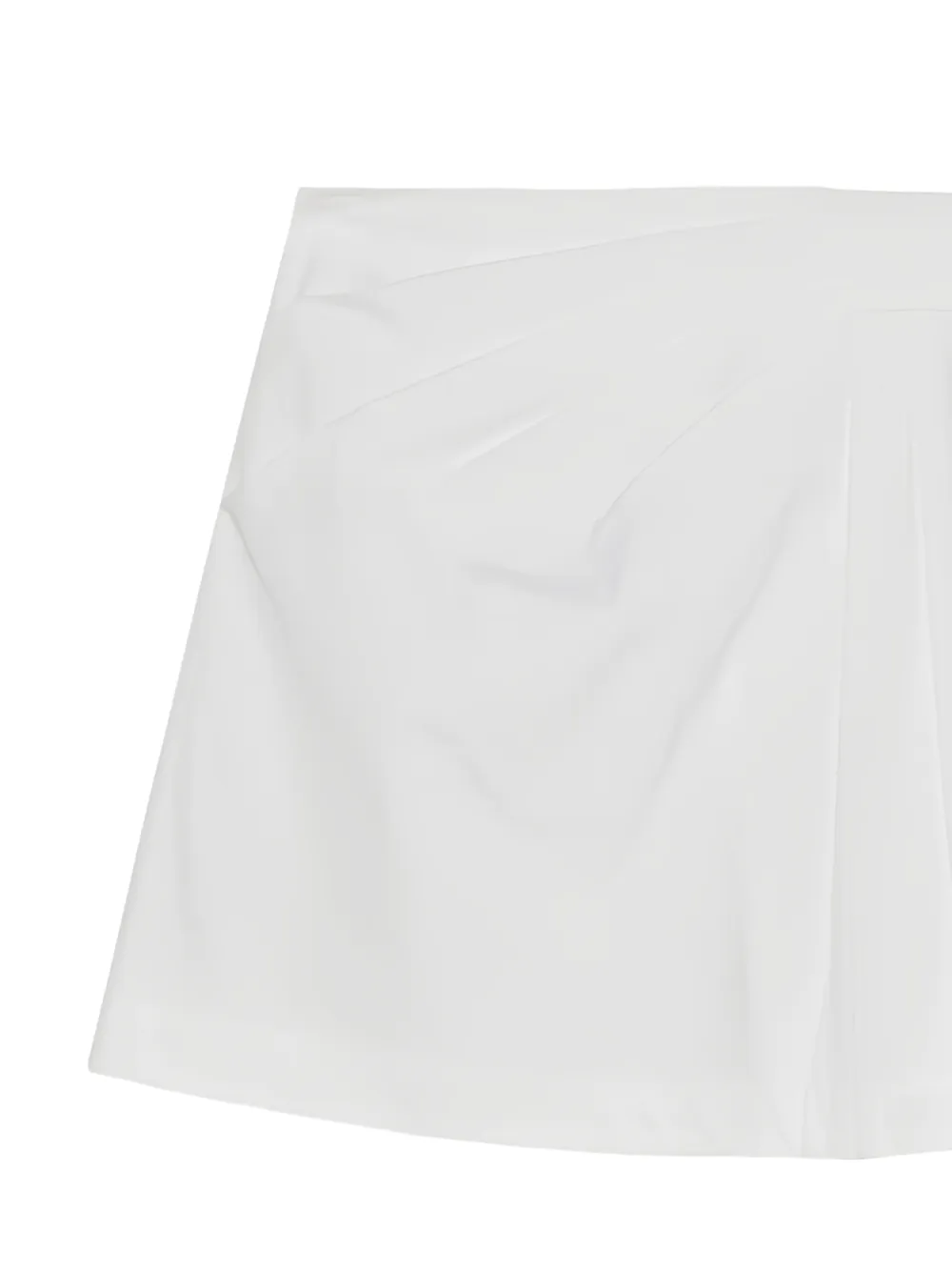 SIMKHAI Devlin Pleated Mini Skirt in White, view 2