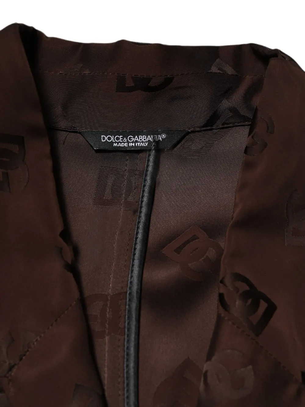 Dolce & Gabbana Jas met dubbele rij knopen en logo-monogram Bruin