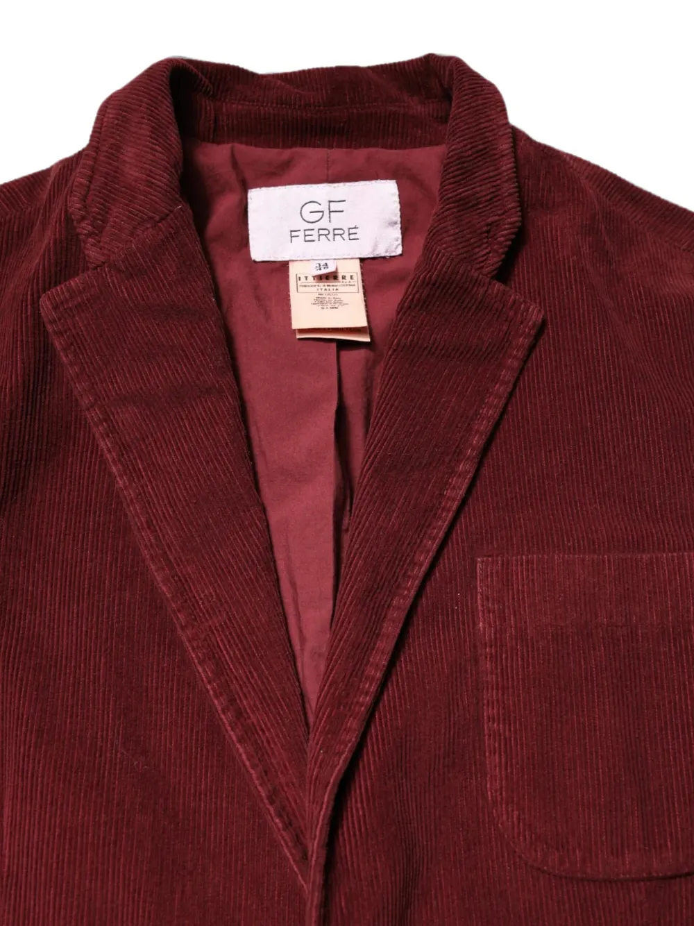 Gianfranco Ferré Corduroy Notch-lapel Blazer in Red, view 4