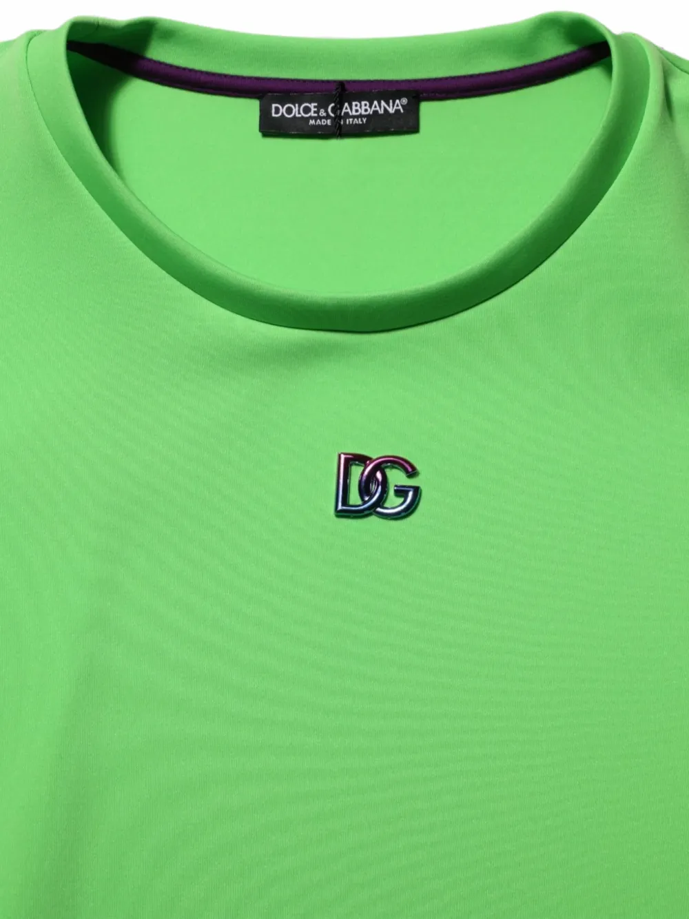 Dolce & Gabbana T-shirt met logoplakkaat Groen