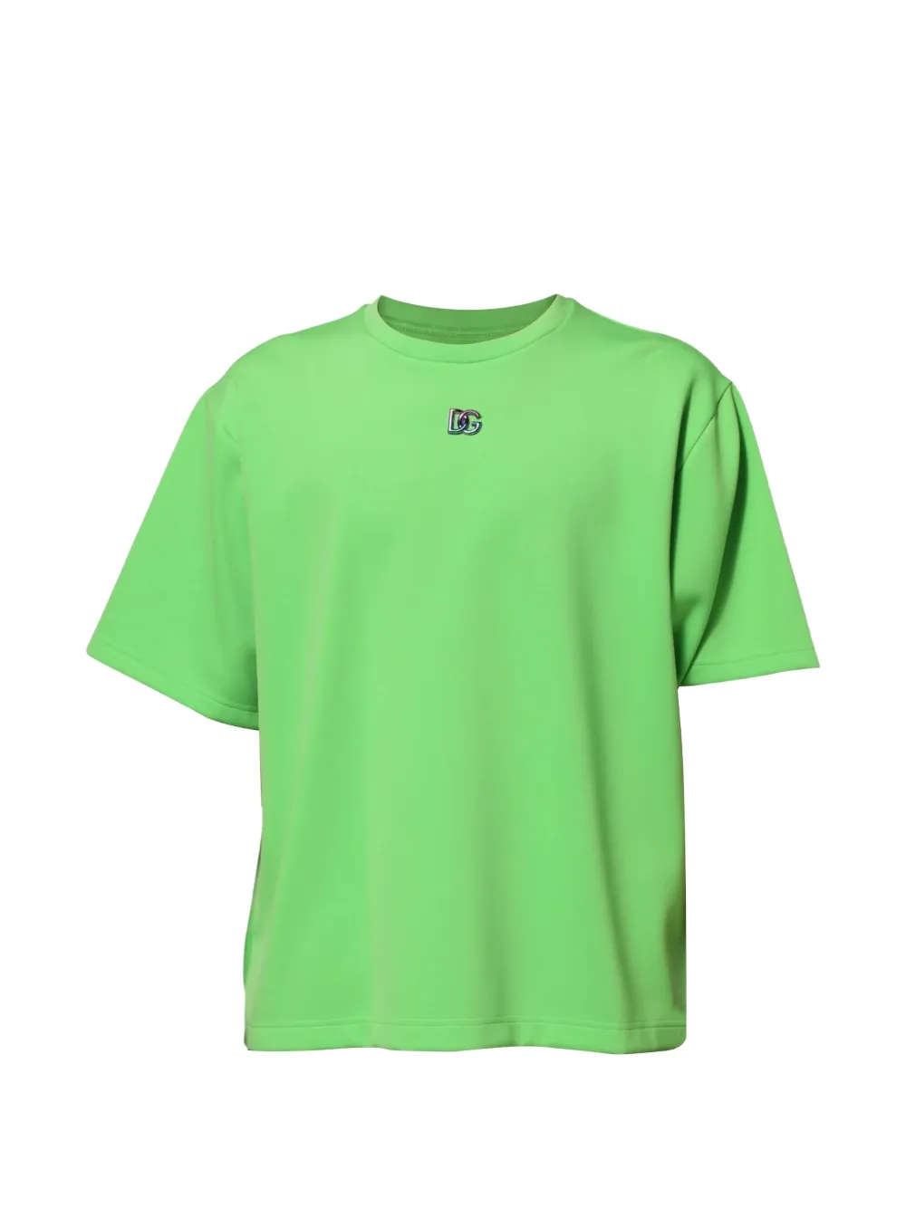 Dolce & Gabbana T-Shirt mit Logo-Schild - Grün