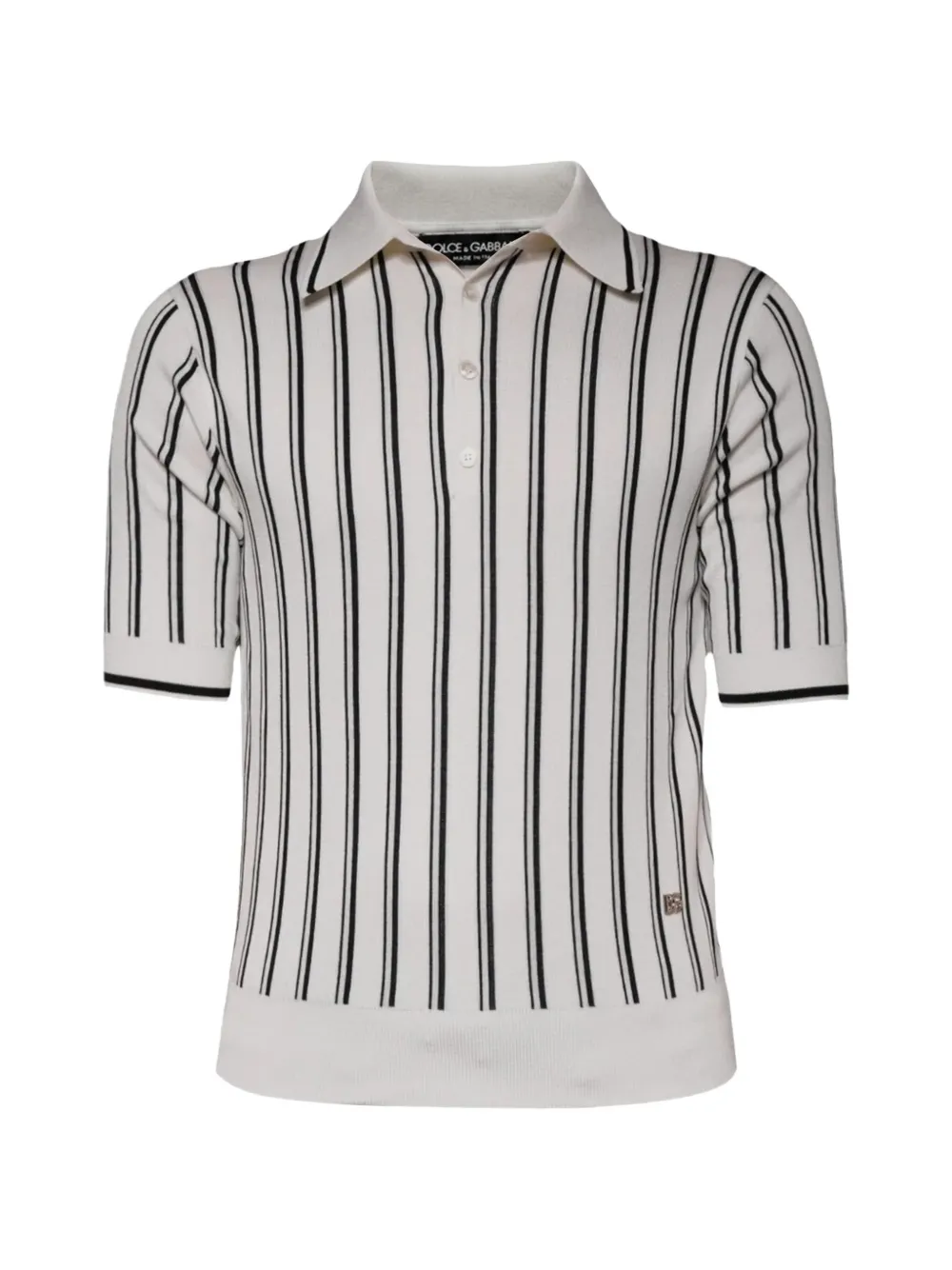 Dolce & Gabbana Poloshirt mit Längsstreifen - Nude