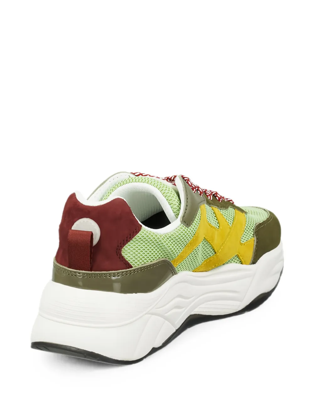 Scotch & Soda Chunky sneakers met vlakken Groen