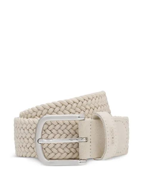 BOSS woven pin-buckle belt