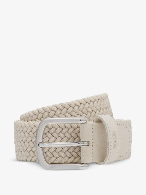 BOSS woven pin-buckle belt