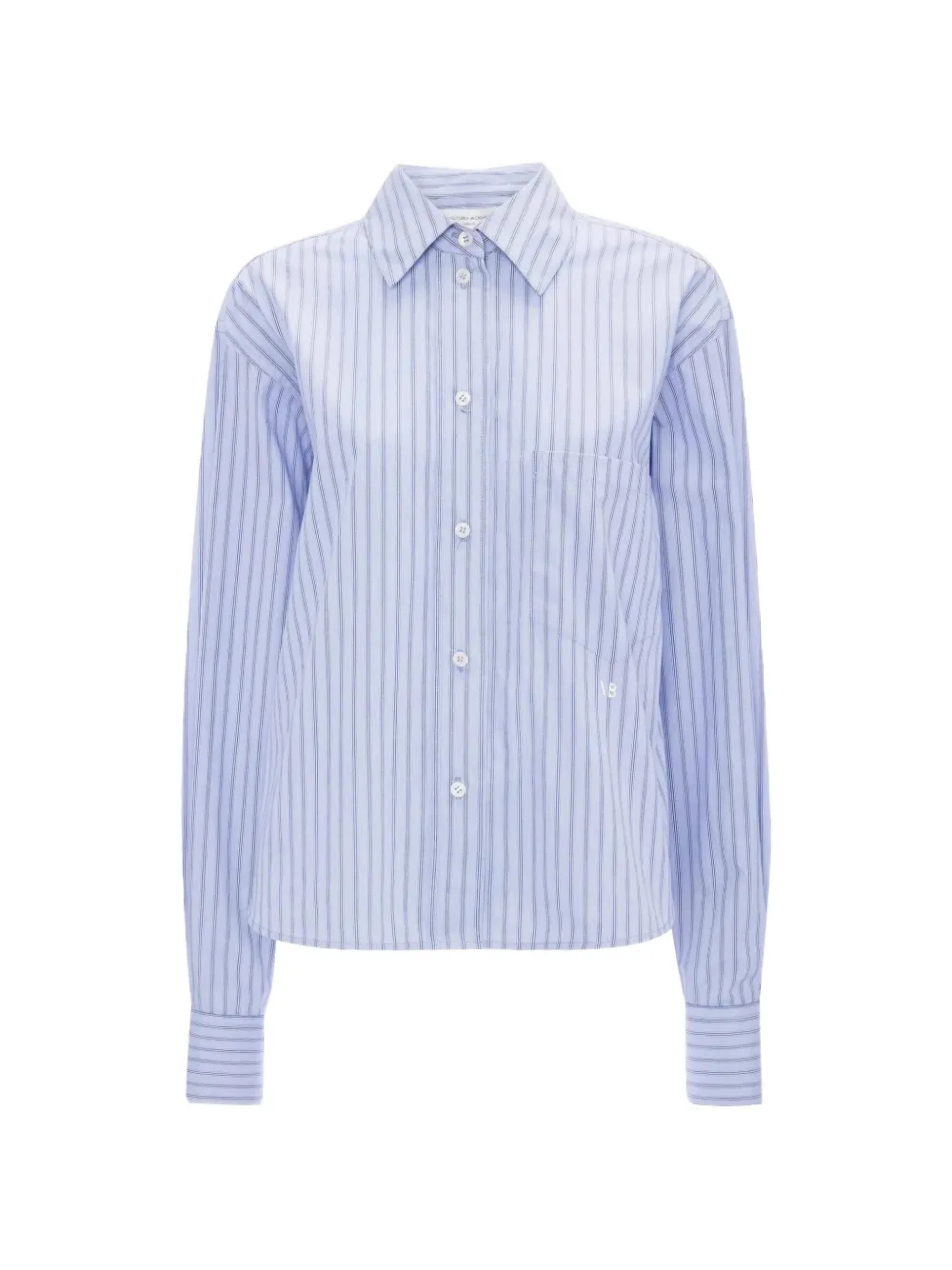 Victoria Beckham Ellys striped cotton shirt - Blu