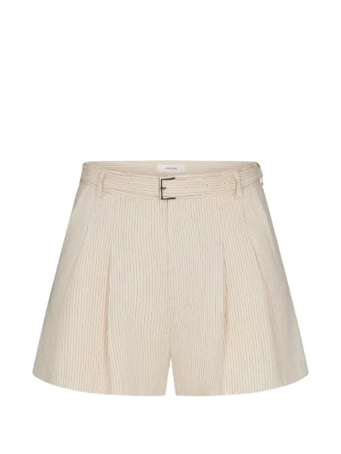 FRAME pinstripe belted shorts