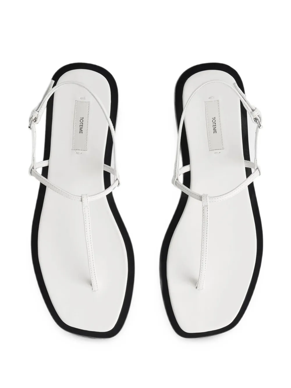 TOTEME T-strap leather sandals Wit