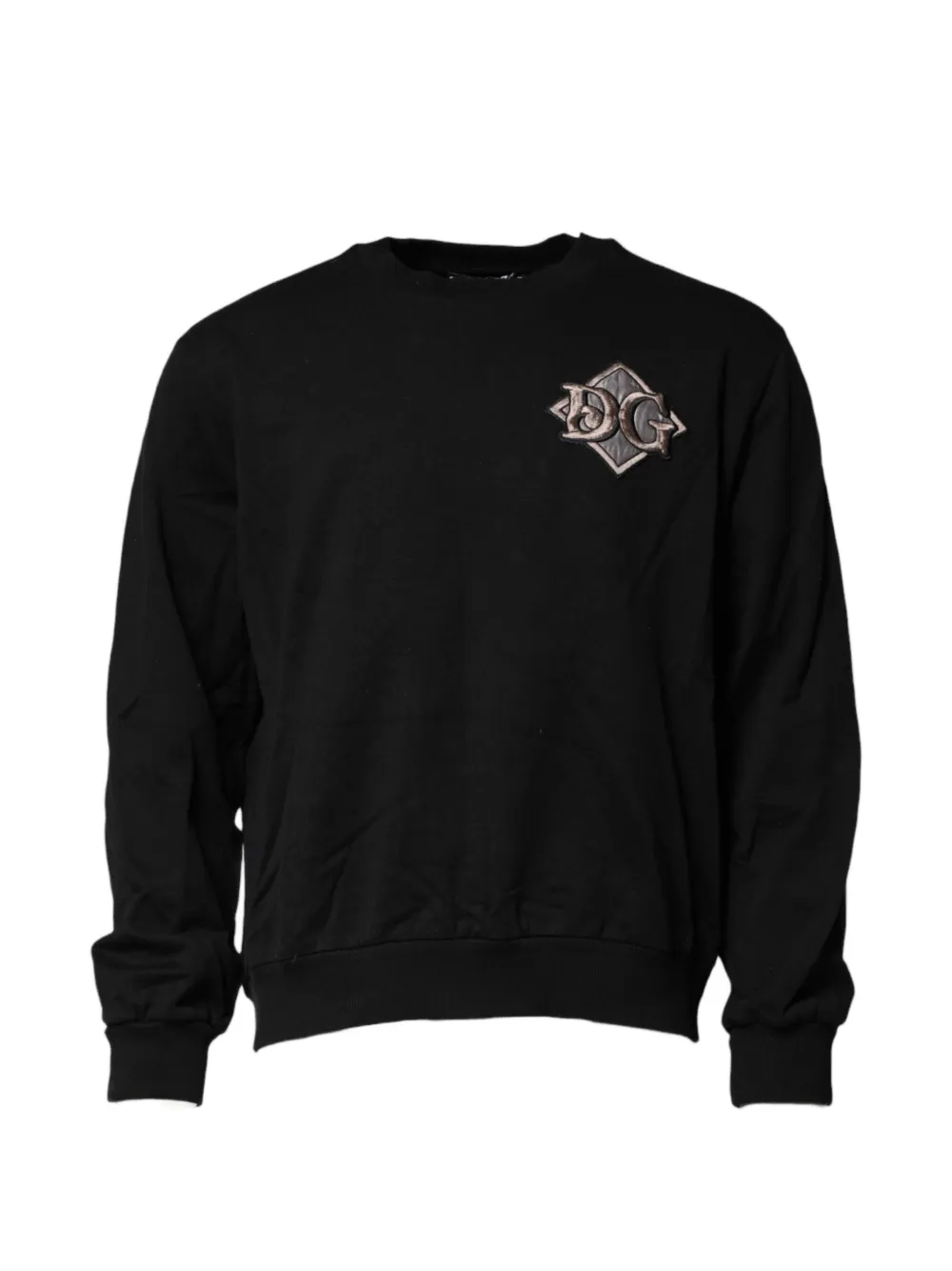 Dolce & Gabbana pull brodé à patch logo - Noir Dolce & Gabbana pull brodé à patch logo - Noir