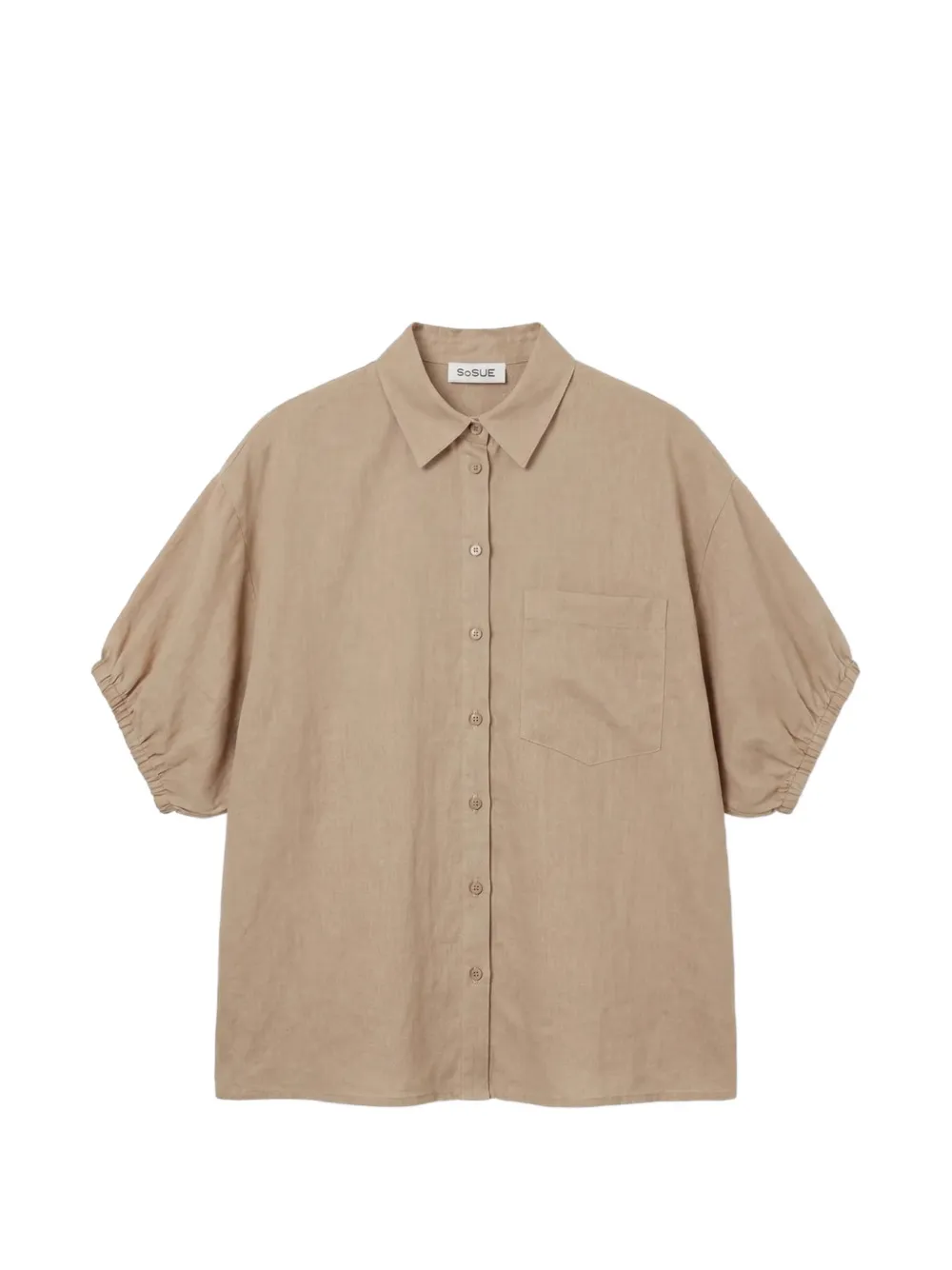  Sosue Gathered-sleeve Shirt - Neutro 