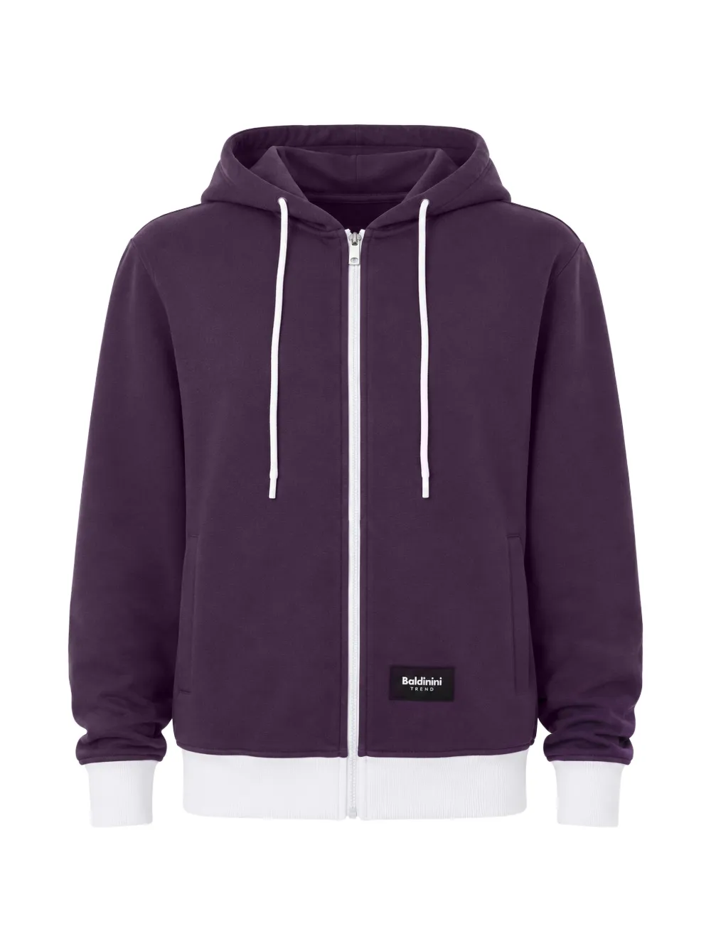 Baldinini logo-patch zip-up hoodie