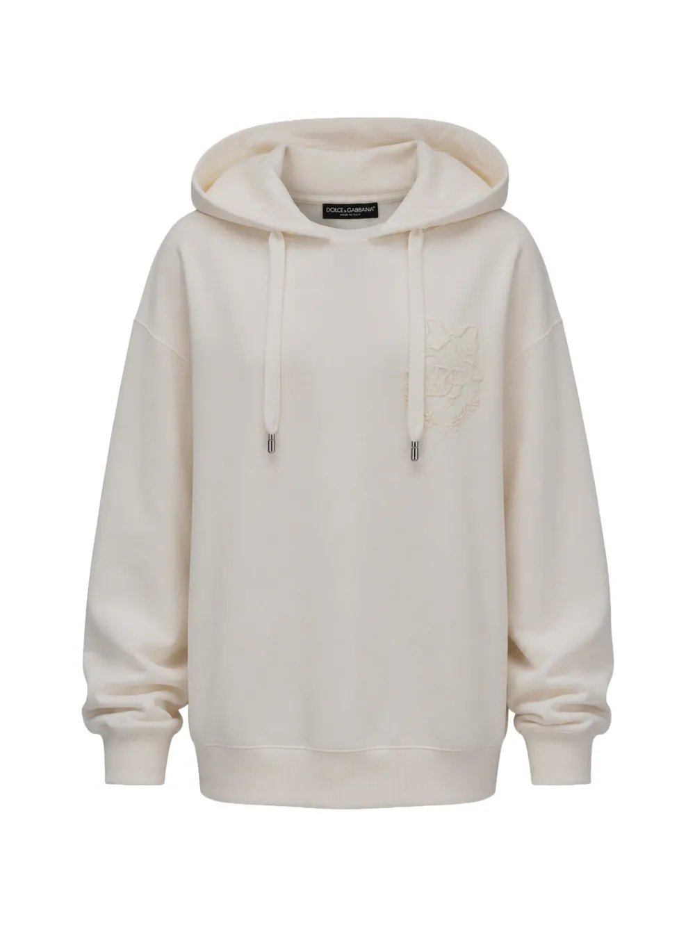 Dolce & Gabbana Hoodie mit Logo-Stickerei - Nude