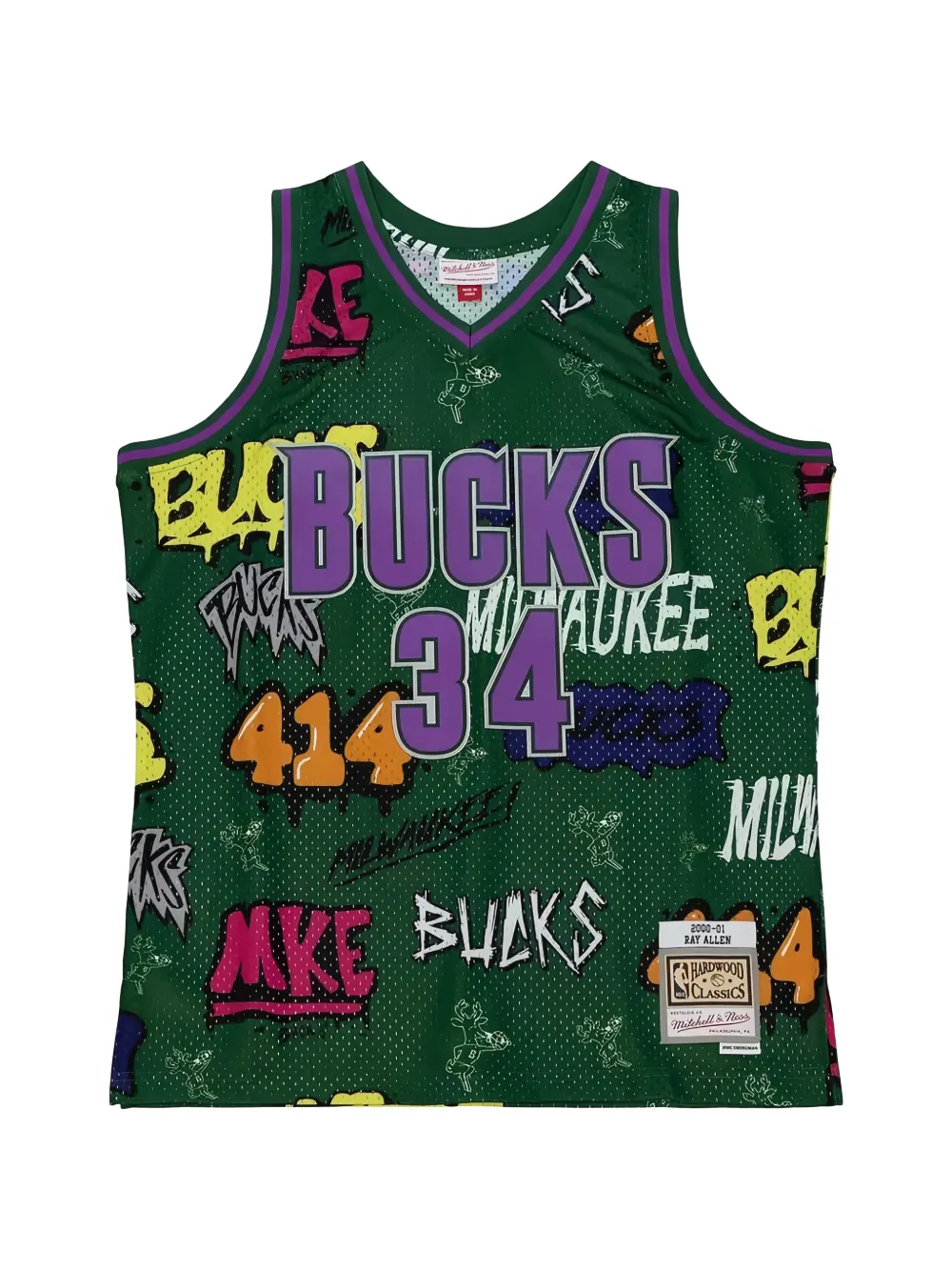 Mitchell & Ness Canotta Slap Sticker - Verde