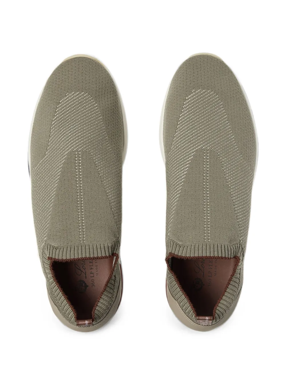 Loro Piana 360 LP Flex knitted sneakers Groen