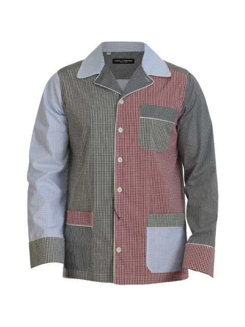 Dolce & Gabbana patchwork gingham shirt