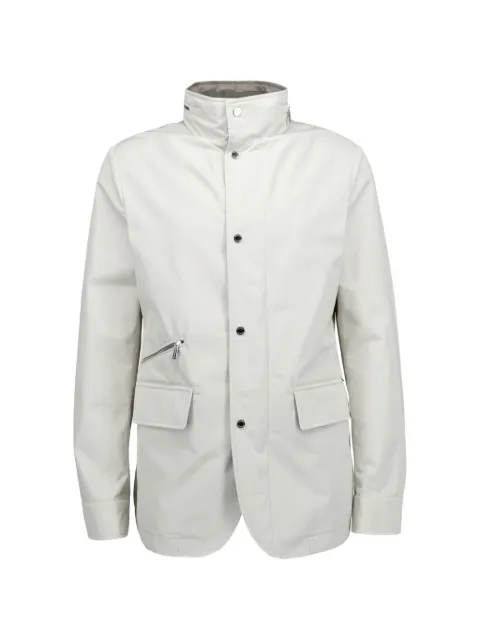 Moorer hooded zip-up jacket