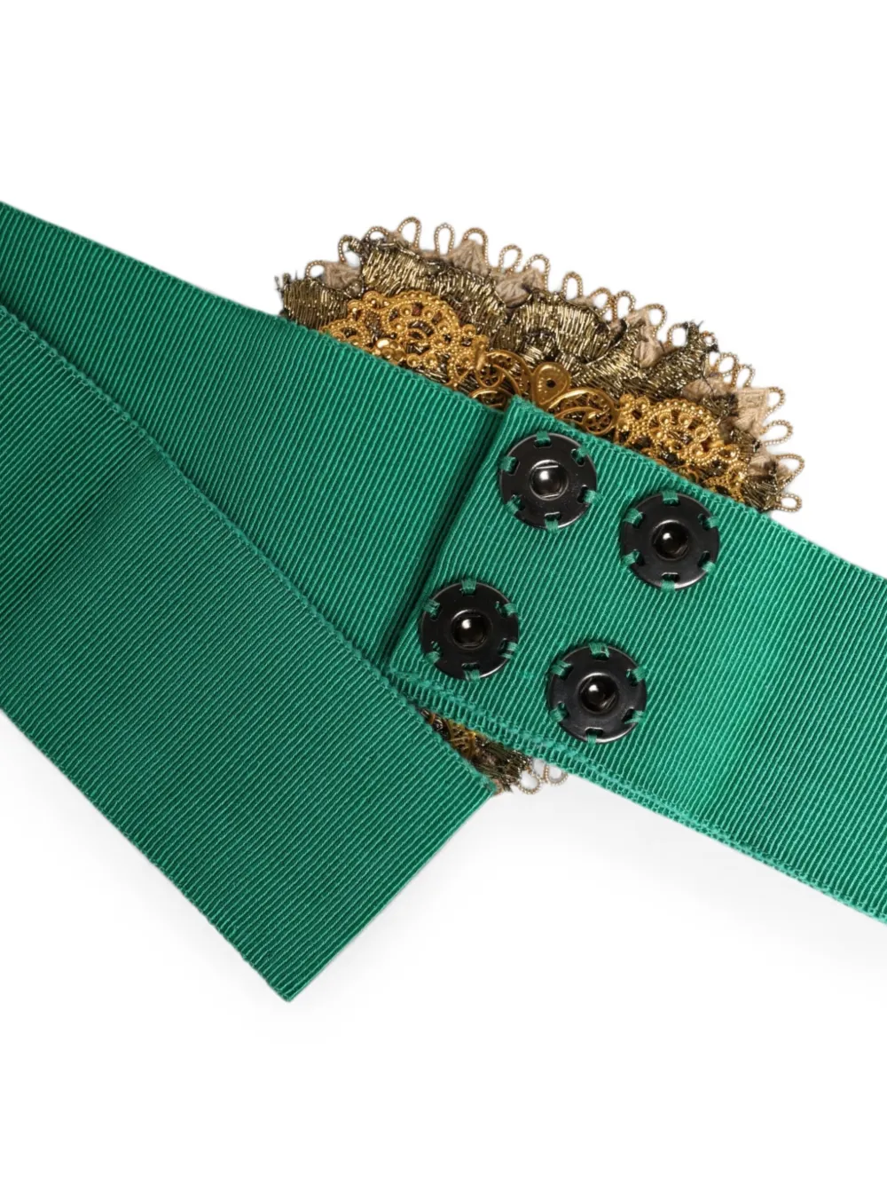 Dolce & Gabbana Grosgrain riem verfraaid met hart Groen