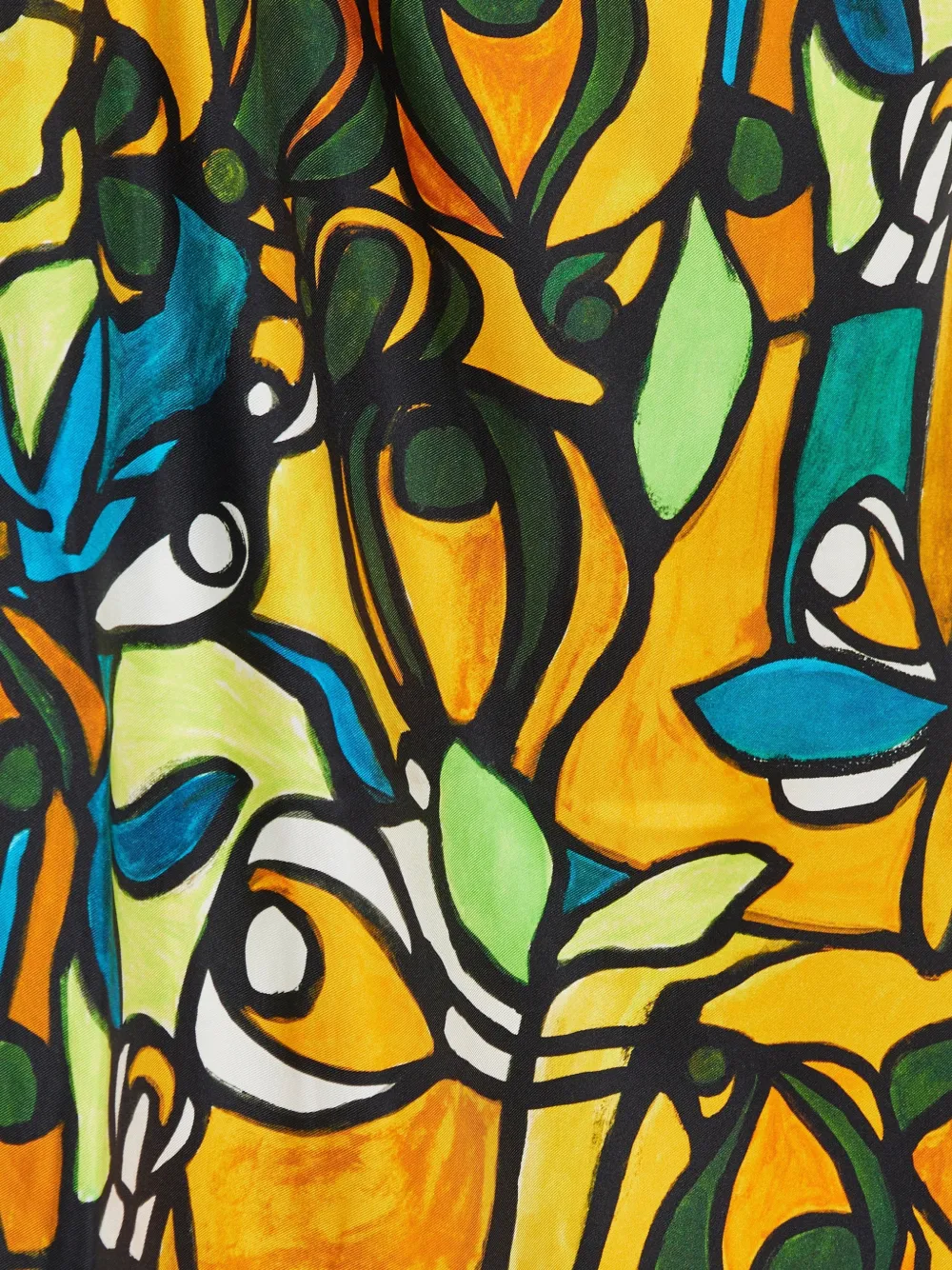Christopher Esber Gedrapeerde rok met abstracte print Geel