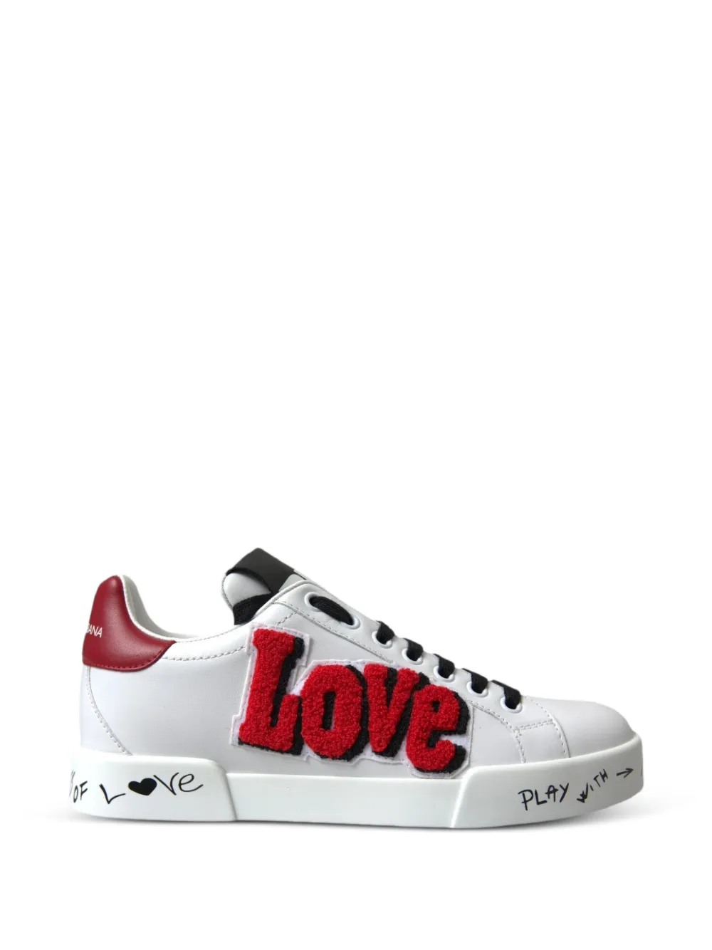 Dolce & Gabbana Portofino Sneakers mit Logo-Patch - Weiß