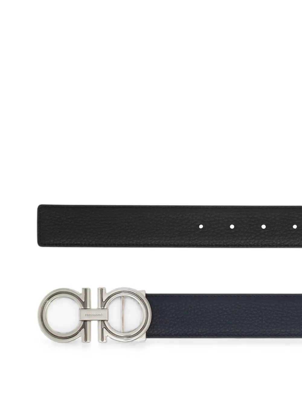  Ferragamo Gancini Buckle Reversible Belt - Azul 