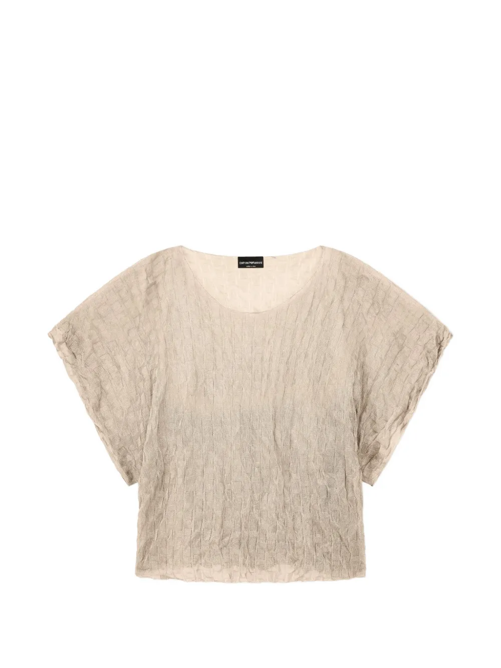 Emporio Armani Brushed jacquard T-shirt - Toni neutri