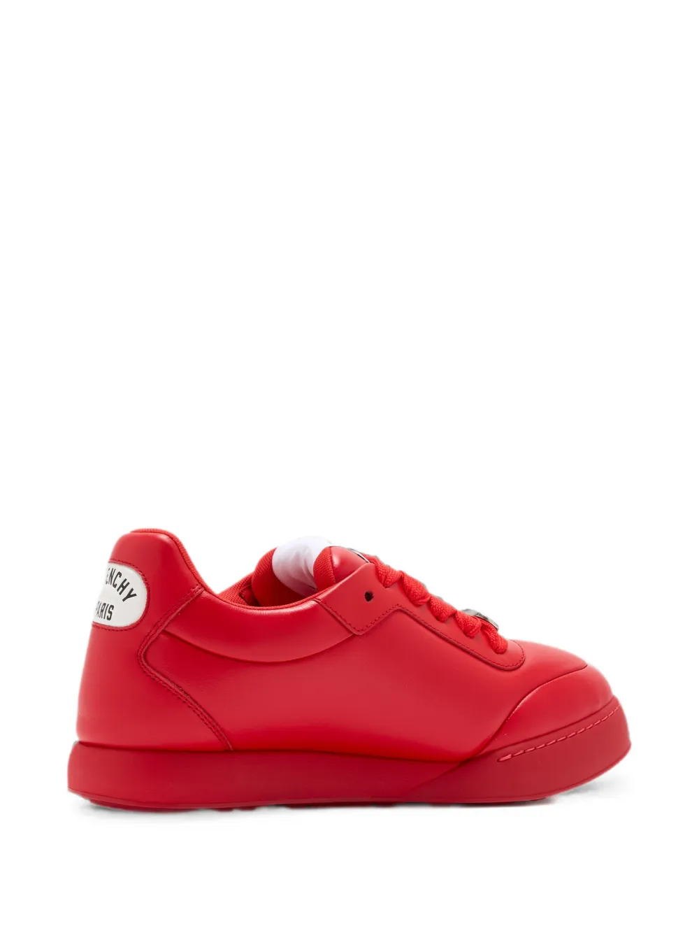 Givenchy logo-plaque leather sneakers Rood