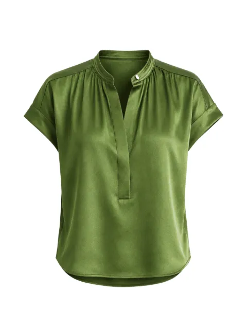 Vince blusa plisada con acabado satinado