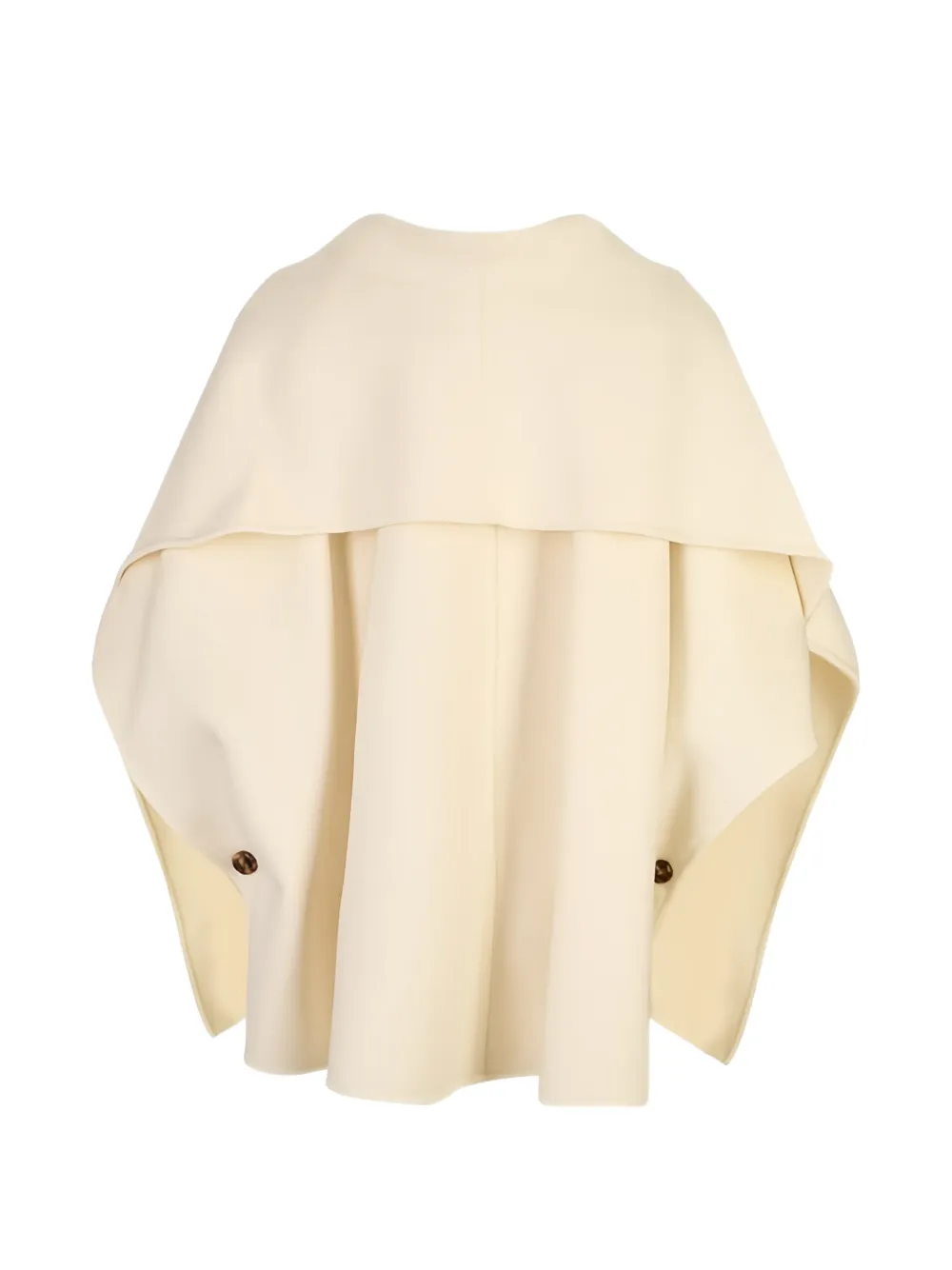 Max Mara Jas met cape-design en knoopsluiting Beige