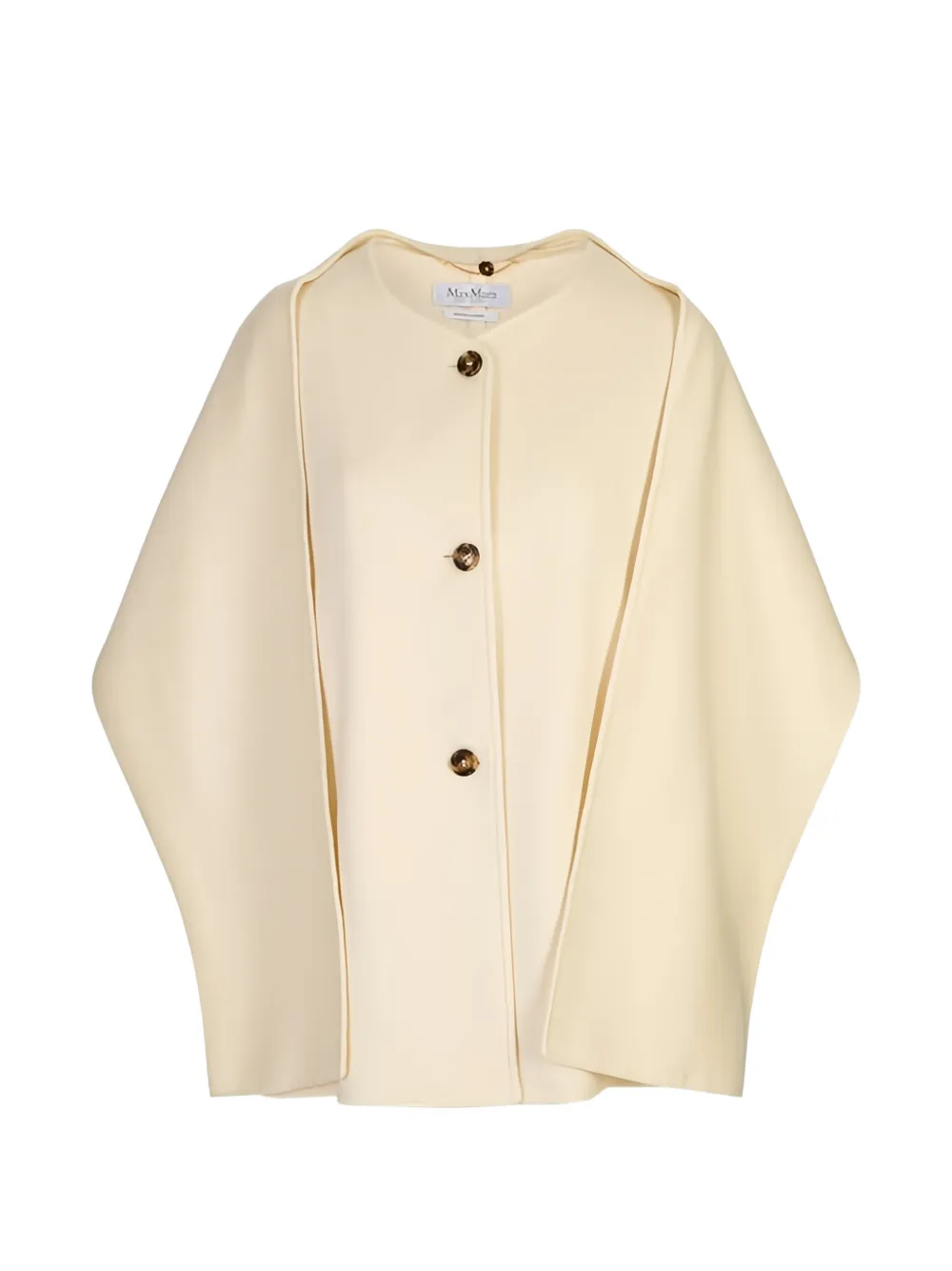 Max Mara button-fastening cape coat - Neutrals