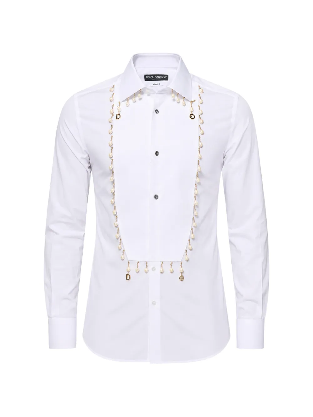 Dolce & Gabbana DG Hemd mit Perlen - Weiß