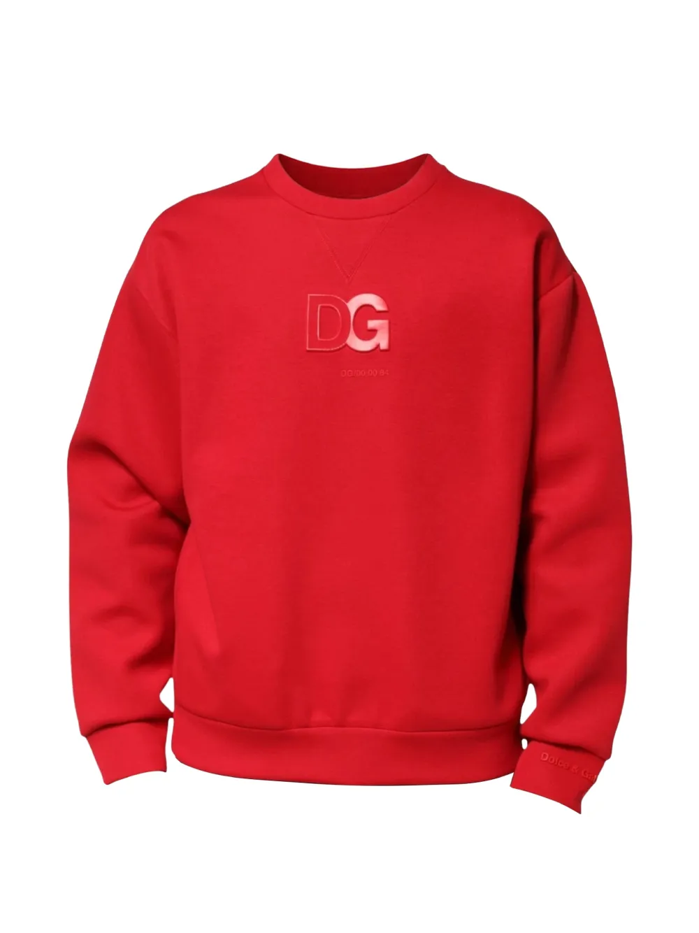 Dolce & Gabbana Sweatshirt mit 3D-Logo - Rot