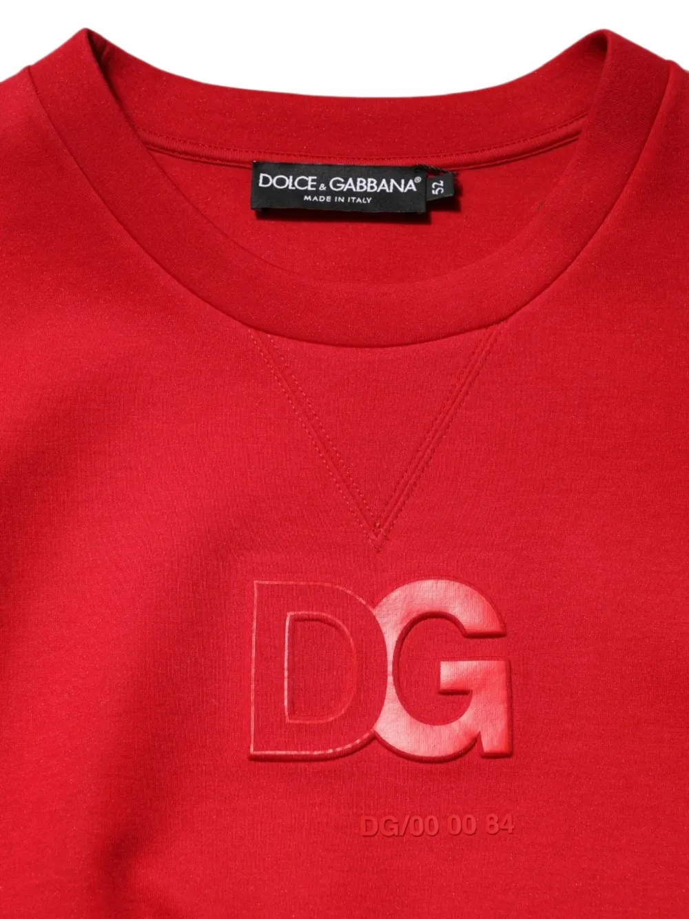 Dolce & Gabbana 3D katoenen sweater met DG-logo Rood