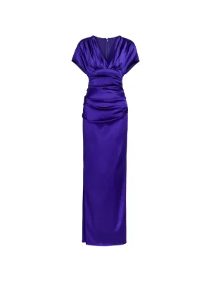 talbot runhof stretch satin dress Talbot Runhof