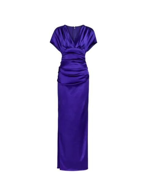 Talbot Runhof Roadmovie2 stretch satin evening maxi dress