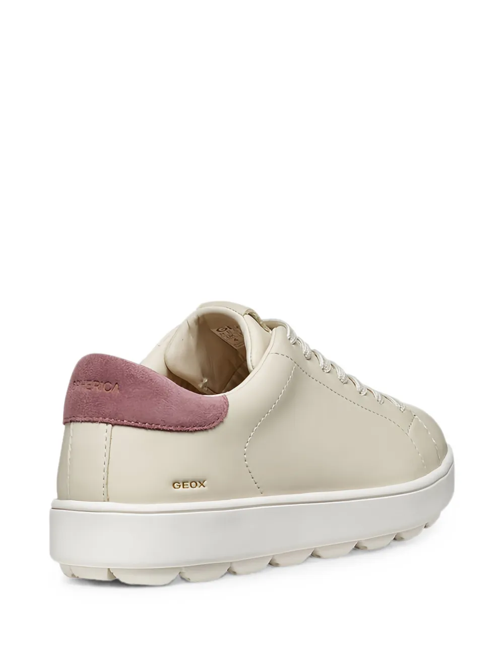 Geox Spherica Ecub-1 leather sneakers Beige