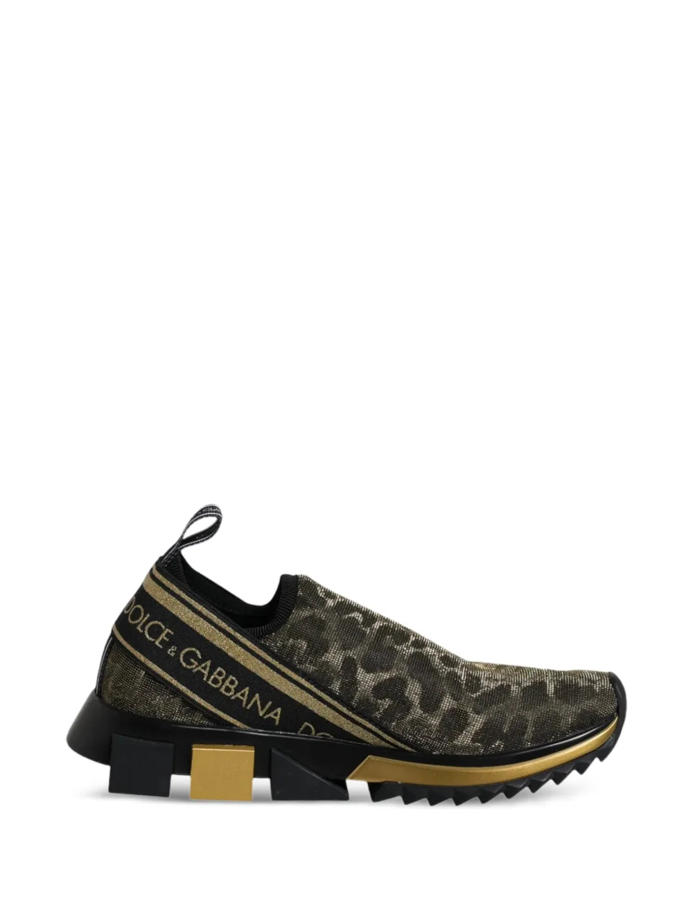 Dolce & Gabbana Sneakers Sorrento leopardate - Oro