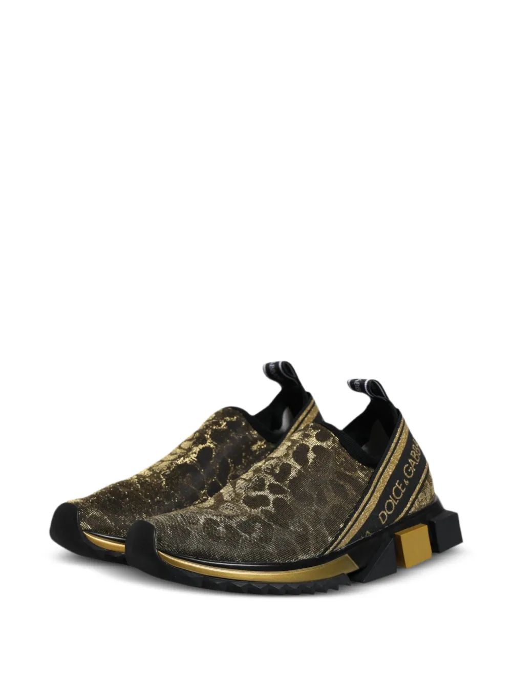Dolce & Gabbana Sorrento leopard-print sneakers Goud