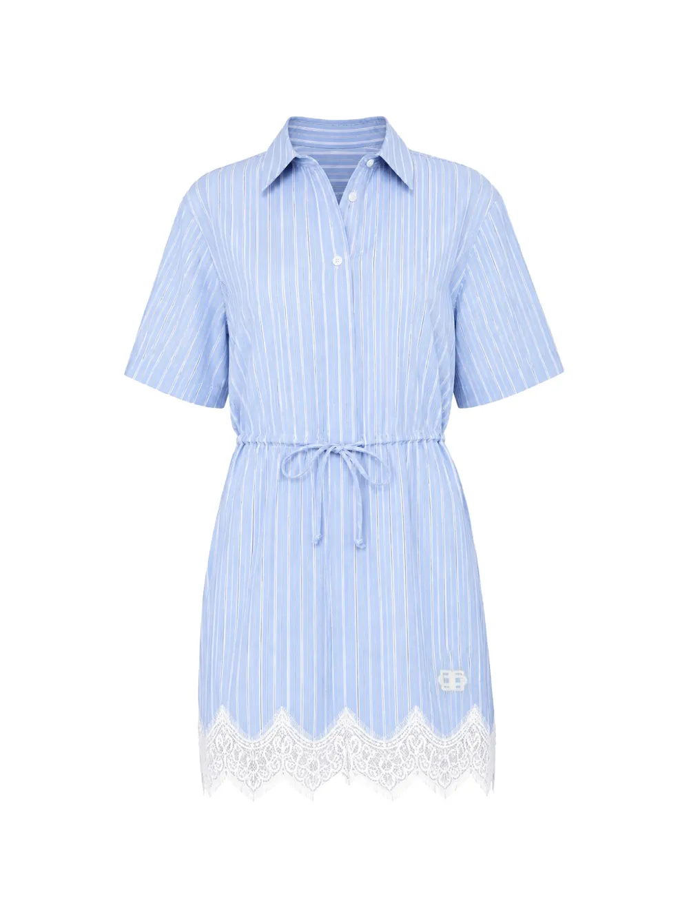 Simkhai Calder lace-trim cotton mini dress - Blu