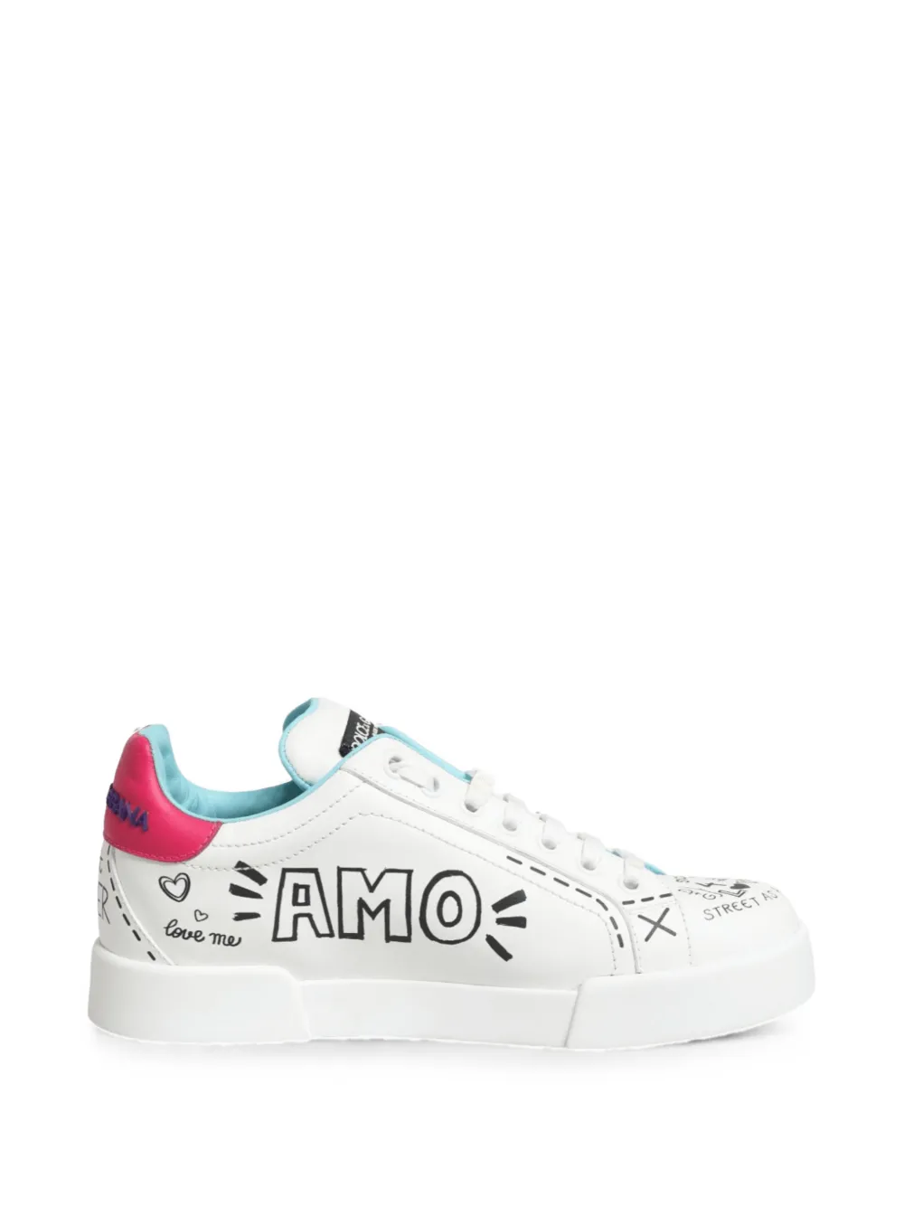 Dolce & Gabbana Sneakers mit Graffiti-Print - Weiß