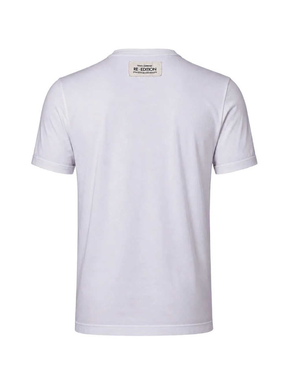 Dolce & Gabbana T-shirt met chevron patch en franje Wit
