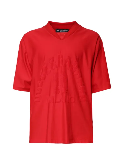 Dolce & Gabbana playera bordada con cuello en V