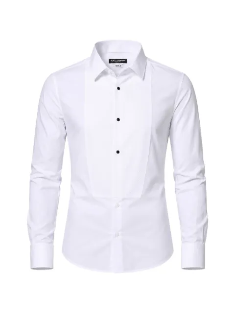 Dolce & Gabbana bib-front poplin shirt